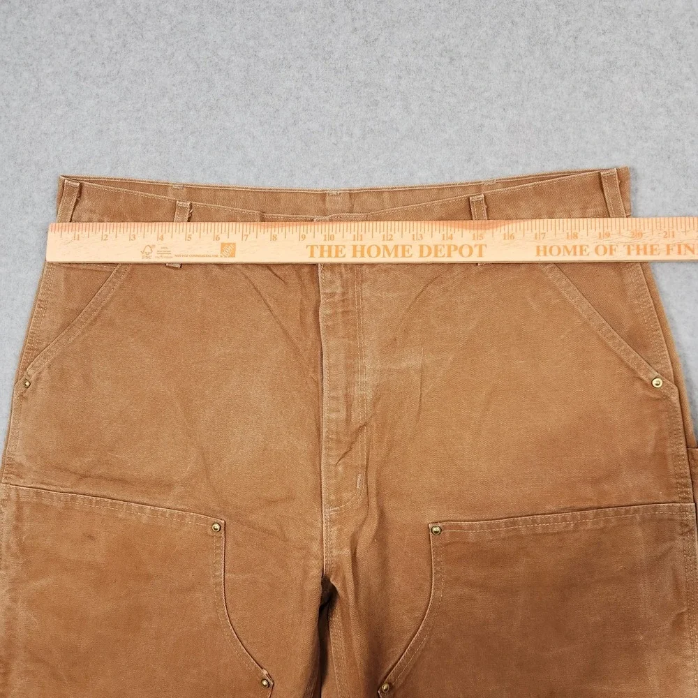 Vintage Carhartt Pants 40x32 Brown Double Knee Canvas Utility B01 BRN Union USA